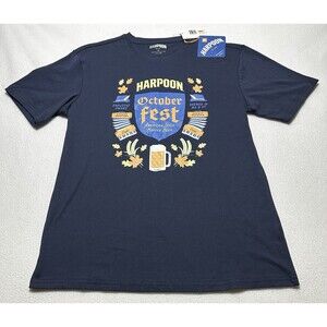 HARPOON October Fest T-Shirt Short Sleeve Men Unisex Shirt Navy NWT Size Small